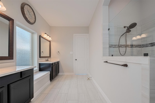 11023 Honey Suckle Haven Dr, Cypress, TX 77433 - full bath featuring a walk in shower and two vanities