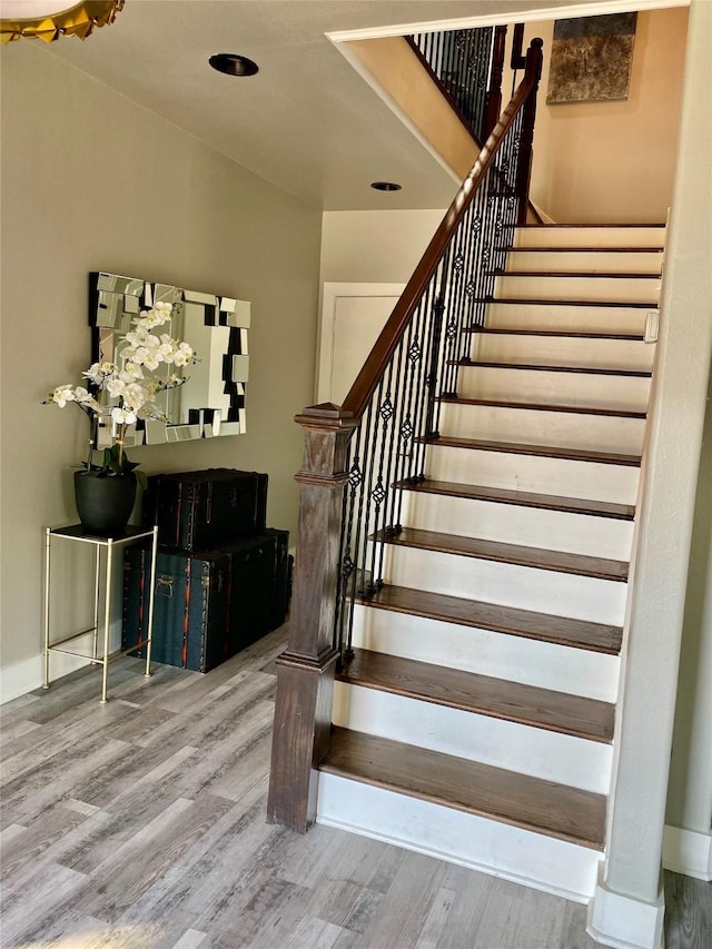 3359 Ozark St, Houston, TX 77021 - stairs with wood finished floors and baseboards