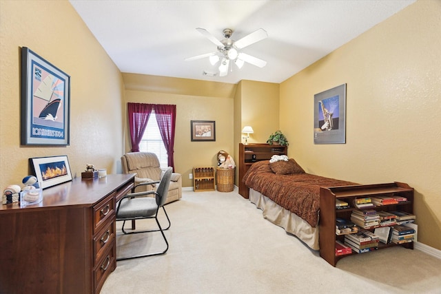 15410 Stable Star Cir, Cypress, TX 77429 - bedroom featuring light colored carpet, a ceiling fan, and an office area