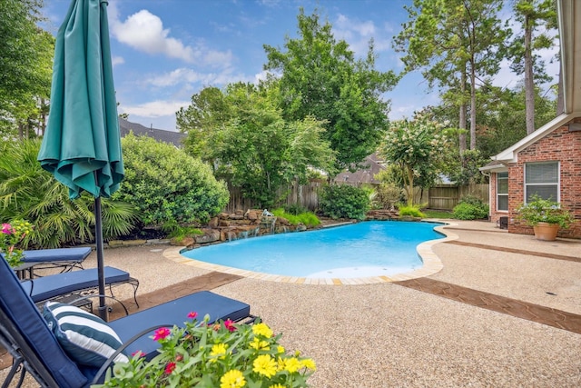 15410 Stable Star Cir, Cypress, TX 77429 - view of pool with a patio and a fenced backyard