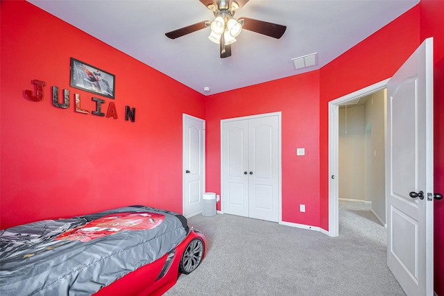 4311 Walden Terrace Ln, Humble, TX 77396 - carpeted bedroom featuring a ceiling fan and baseboards