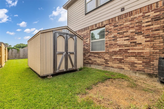 6423 Hunters Creek Ln, Baytown, TX 77521 - view of shed featuring a fenced backyard