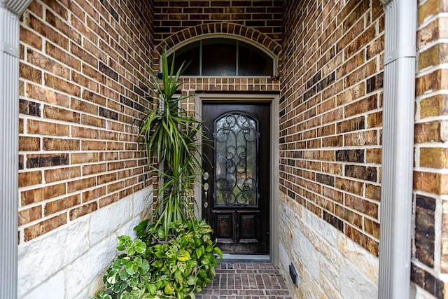 4015 Teramo Ln, Katy, TX 77493 - entrance to property with brick siding and stone siding