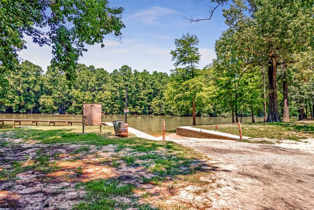 1018 N Commons View Dr, Houston, TX 77336 - view of yard featuring a water view and a view of trees
