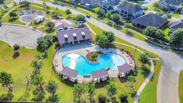 9119 Basin Ridge Ln, Richmond, TX 77407 - drone / aerial view of a pool area