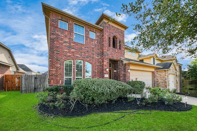 9119 Basin Ridge Ln, Richmond, TX 77407 - view of front facade featuring brick siding and a garage
