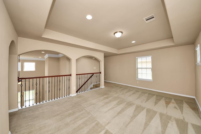 9119 Basin Ridge Ln, Richmond, TX 77407 - carpeted spare room with a raised ceiling and recessed lighting