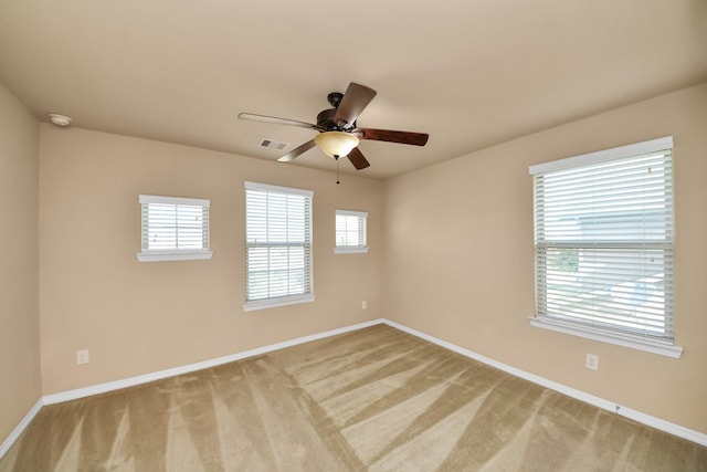 9119 Basin Ridge Ln, Richmond, TX 77407 - carpeted empty room featuring a ceiling fan and a smoke detector