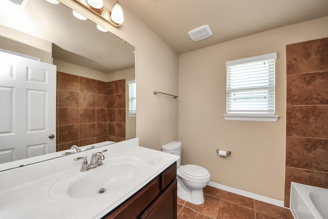9119 Basin Ridge Ln, Richmond, TX 77407 - full bath featuring healthy amount of natural light, vanity, and tile patterned flooring