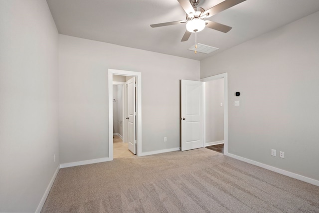 12171 Ridge Top Dr, Conroe, TX 77304 - unfurnished bedroom featuring carpet floors, ceiling fan, and ensuite bathroom