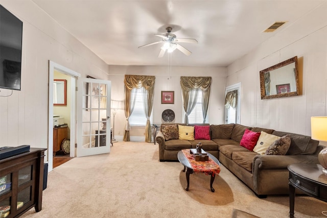 1820 Winnie St, Galveston, TX 77550 - living area with ceiling fan and carpet