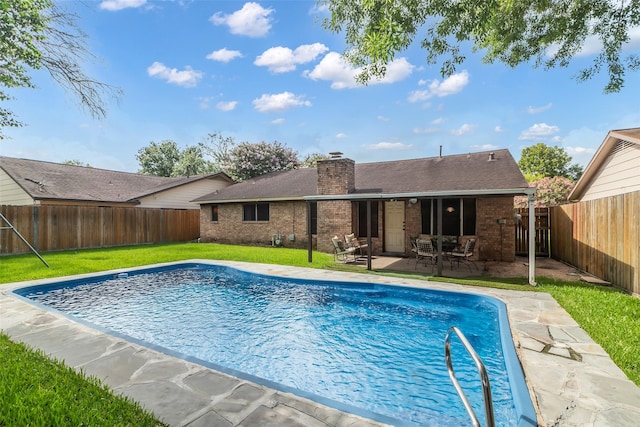 16622 Ben Nevis Dr, Houston, TX 77084 - view of pool featuring a fenced backyard and a patio area