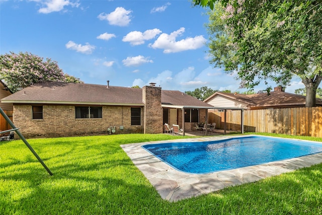 16622 Ben Nevis Dr, Houston, TX 77084 - view of swimming pool featuring a fenced backyard and a patio