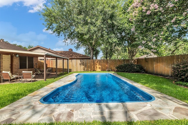 16622 Ben Nevis Dr, Houston, TX 77084 - view of pool with a patio area and a fenced backyard