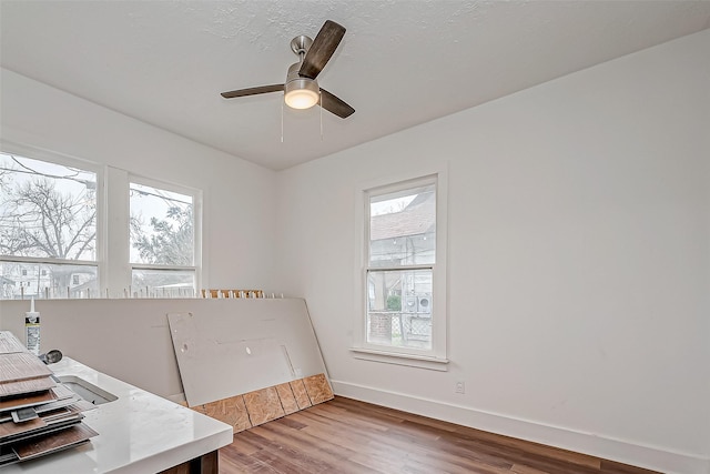 3280 Berry St, Houston, TX 77004 - office with wood finished floors and a ceiling fan