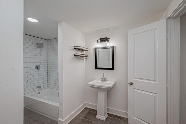 3280 Berry St, Houston, TX 77004 - bathroom with tile patterned floors and shower / washtub combination