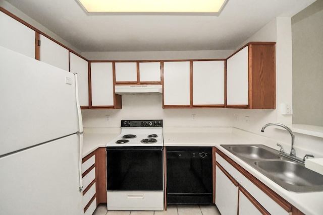 3231 Allen Pkwy Unit 5303, Houston, TX 77019 - kitchen featuring white appliances, under cabinet range hood, light countertops, and white cabinetry