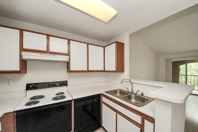 3231 Allen Pkwy Unit 5303, Houston, TX 77019 - kitchen with range with electric stovetop, under cabinet range hood, dishwasher, and light countertops