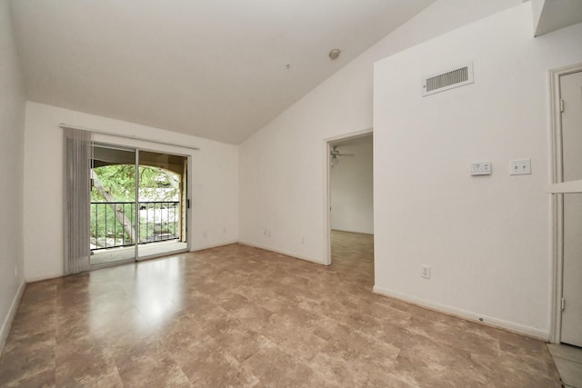 3231 Allen Pkwy Unit 5303, Houston, TX 77019 - unfurnished room with high vaulted ceiling and baseboards