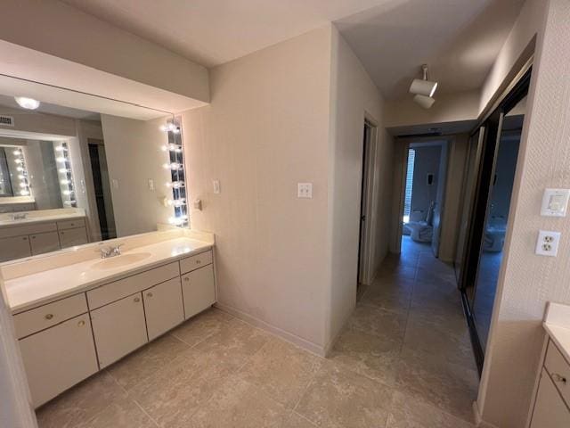 7655 S Braeswood Blvd Unit 8, Houston, TX 77071 - full bathroom with vanity and tile patterned floors