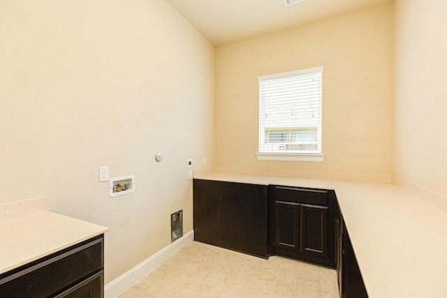10306 Terra St, Iowa Colony, TX 77583 - washroom with cabinet space, hookup for an electric dryer, hookup for a washing machine, and hookup for a gas dryer