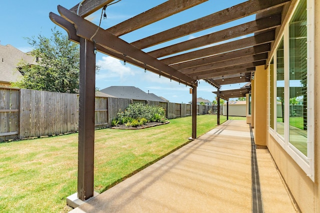 10306 Terra St, Iowa Colony, TX 77583 - fenced backyard featuring a patio area