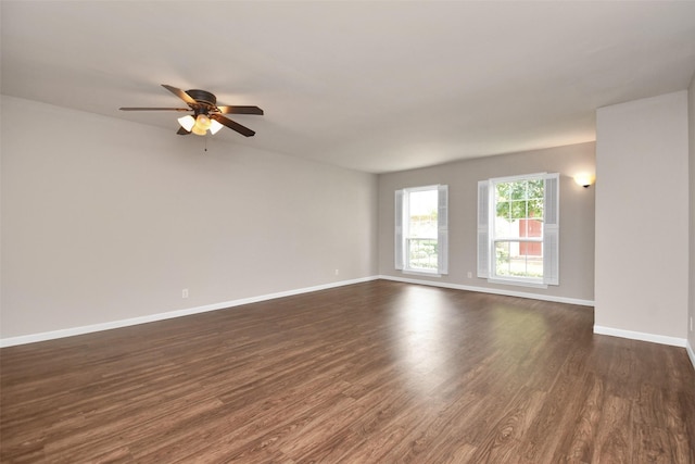 6307 Briar Rose Dr Unit 120, Houston, TX 77057 - spare room with dark wood-style flooring and ceiling fan
