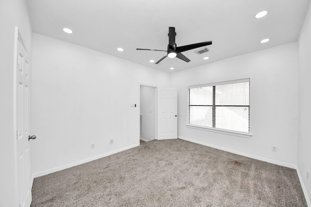 16015 Conners Ace Dr, Spring, TX 77379 - unfurnished bedroom featuring carpet floors, recessed lighting, and ceiling fan