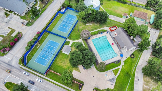 16015 Conners Ace Dr, Spring, TX 77379 - aerial view of a pool