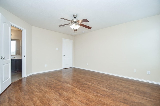 19826 Seagler Glen Ln, Katy, TX 77449 - spare room featuring wood finished floors and a ceiling fan