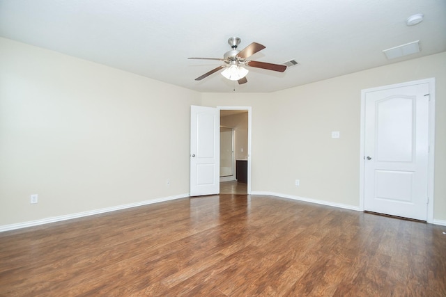 19826 Seagler Glen Ln, Katy, TX 77449 - spare room featuring ceiling fan, wood finished floors, and a smoke detector