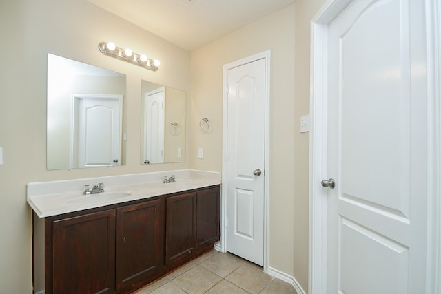19826 Seagler Glen Ln, Katy, TX 77449 - full bath with tile patterned flooring and double vanity
