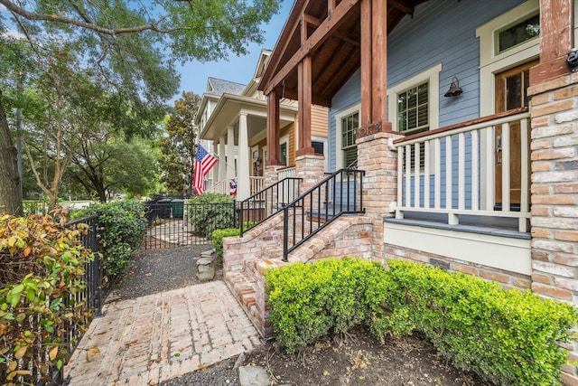 1017 Waverly St Unit B, Houston, TX 77008 - view of exterior entry featuring covered porch