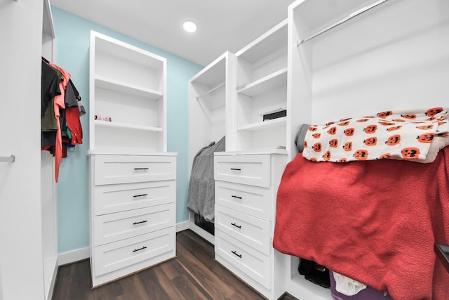 1309 24th St, Dickinson, TX 77539 - spacious closet featuring dark wood-style floors
