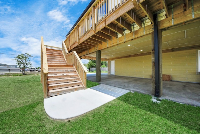 1309 24th St, Dickinson, TX 77539 - view of patio / terrace with stairway