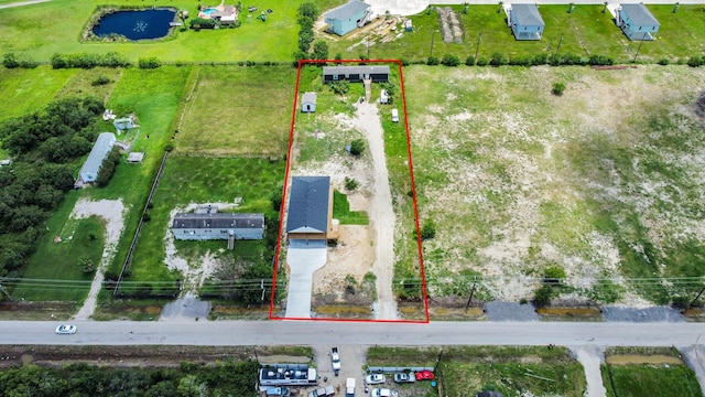 1309 24th St, Dickinson, TX 77539 - aerial view of property's location with property parcel outlined