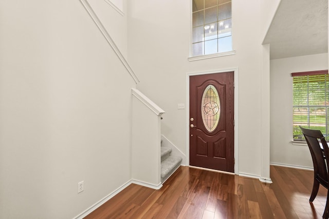 16210 Bloom Meadow Trl, Cypress, TX 77433 - entrance foyer with wood finished floors and stairs