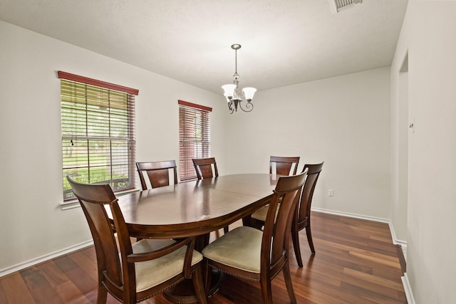 16210 Bloom Meadow Trl, Cypress, TX 77433 - dining space featuring a chandelier and dark wood finished floors