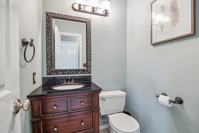 2310 Parkview Dr, Pearland, TX 77581 - half bath featuring vanity and a textured wall