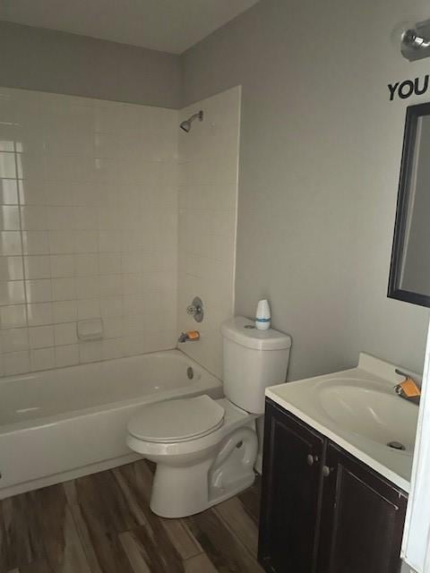12326 Garden Gale Ln, Houston, TX 77044 - full bath featuring wood finished floors, vanity, and shower / tub combination