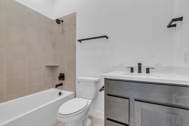 15643 Thirsty Horse Trl, Cypress, TX 77433 - bathroom with vanity and bathtub / shower combination