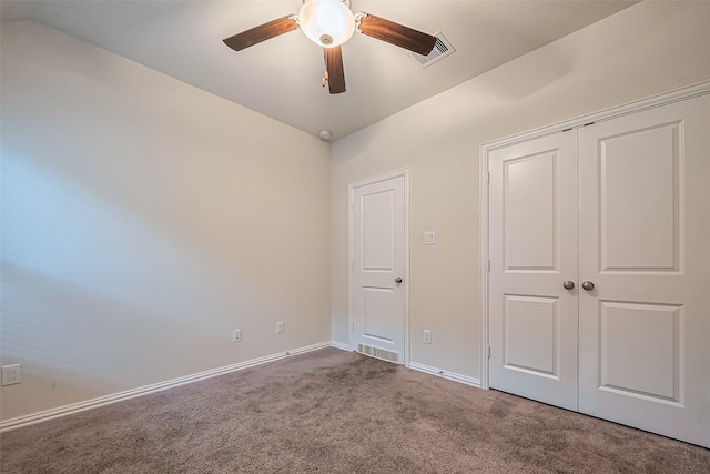 1111 Teamriddle Way, Richmond, TX 77406 - unfurnished bedroom with carpet, a closet, ceiling fan, and lofted ceiling