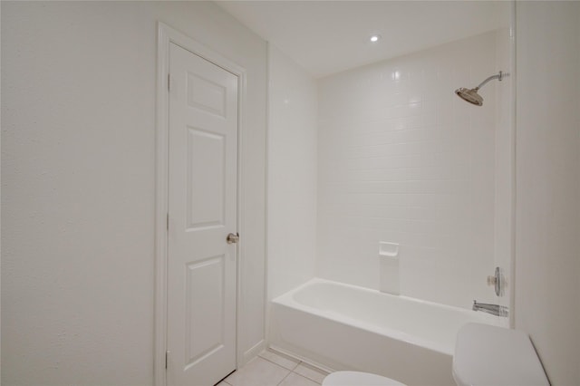 4400 Edith St, Bellaire, TX 77401 - full bath with tile patterned floors, bathtub / shower combination, and recessed lighting