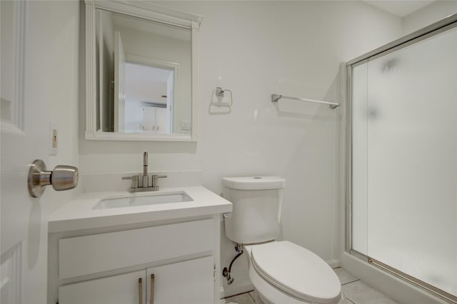 4400 Edith St, Bellaire, TX 77401 - full bath featuring a stall shower, vanity, and tile patterned flooring