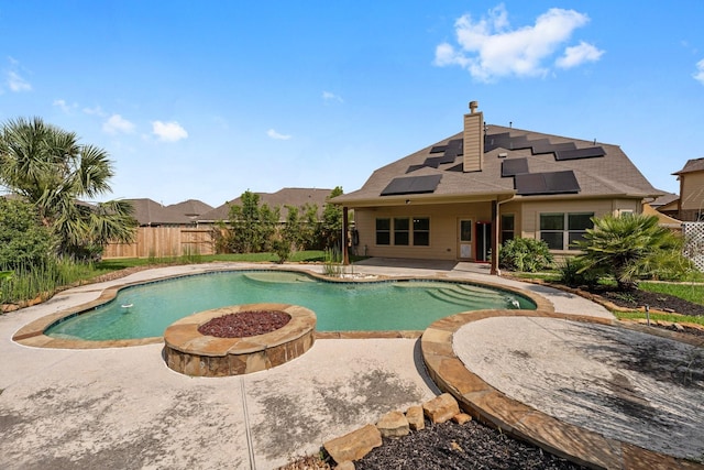 22303 Mosshall Ct, Tomball, TX 77375 - view of pool with a patio area and a fenced backyard