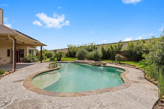 22303 Mosshall Ct, Tomball, TX 77375 - view of swimming pool featuring a patio and a pool with connected hot tub