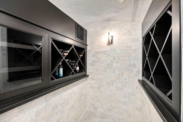 4902 Oak Forest Dr, Houston, TX 77018 - wine area featuring lofted ceiling