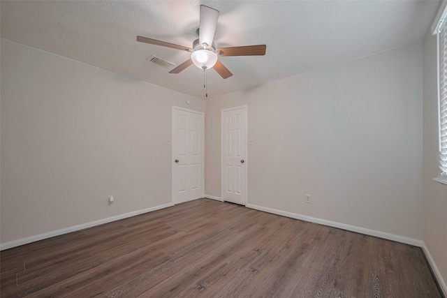 21319 Park Mill Dr, Katy, TX 77450 - empty room featuring wood finished floors and a ceiling fan