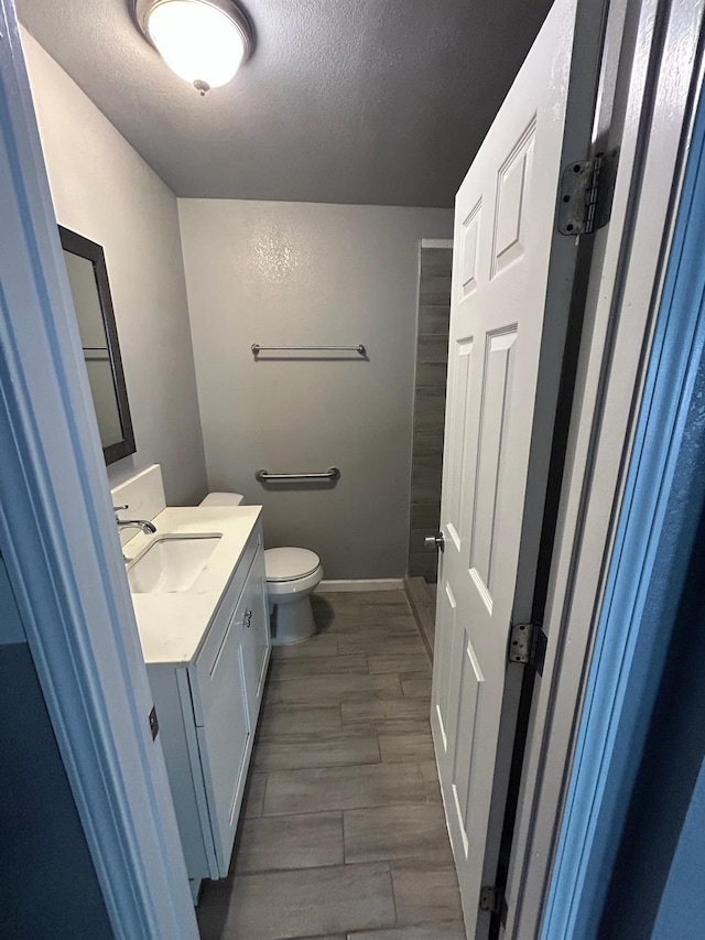 1108 Niagara St, Houston, TX 77051 - bathroom with vanity and a textured ceiling