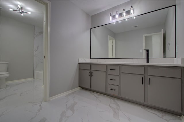 11623 Silent Elm St, Houston, TX 77044 - full bath featuring marble finish floors, vanity, and bathtub / shower combination
